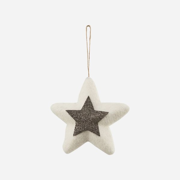 ORNAMENT STAR WEISS/GOLD House Doctor